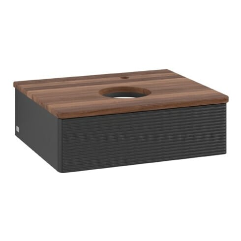 V&B Meuble sous lavabo avec structure de façade Antao 60x19x50cm, HL, WBP w. wal, bla m Lac