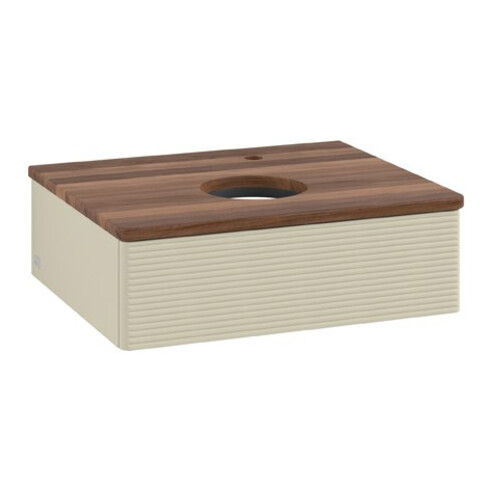 V&B Meuble sous lavabo avec structure de façade Antao 60x19x50cm, HL, WBP w. wal, si Gr m Lac