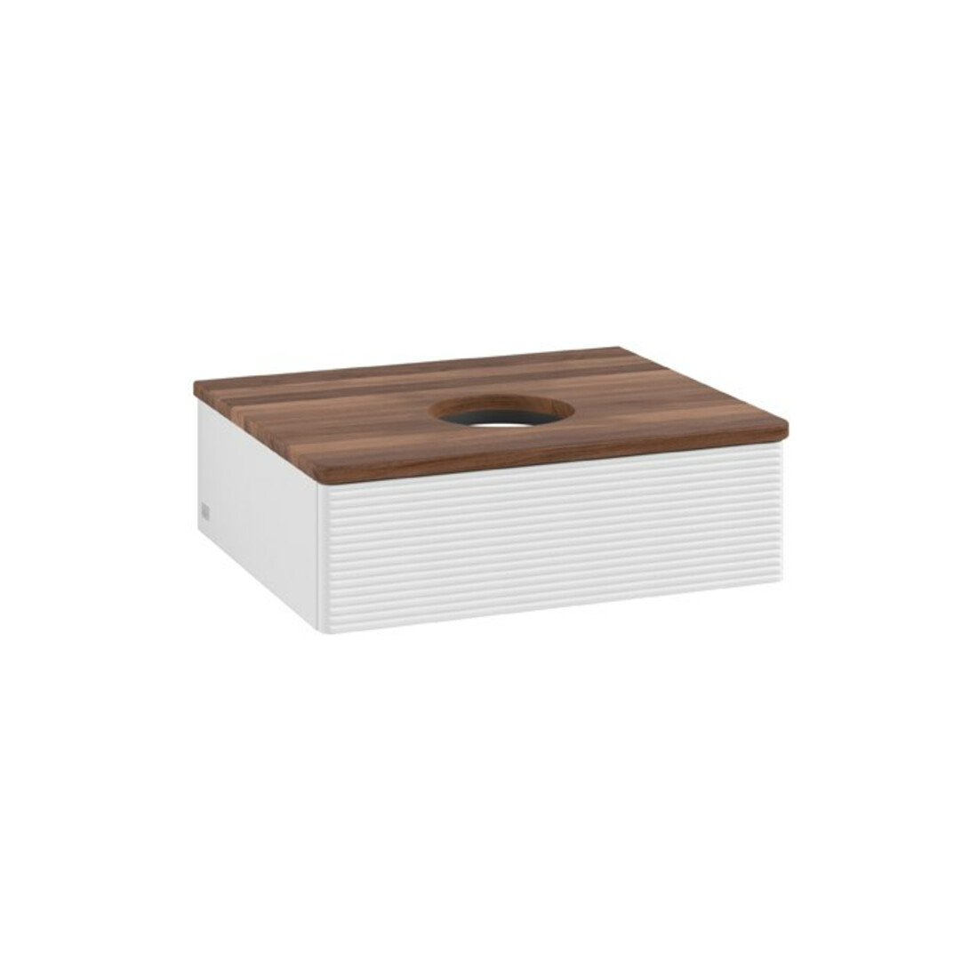 V&B Meuble sous-lavabo avec structure de façade Antao 60x19x50cm, WBP blanc brillant