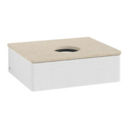 V&B Meuble sous-lavabo avec structure de façade Antao 60x19x50cm, WBP botti., blanc brillant Lac-4