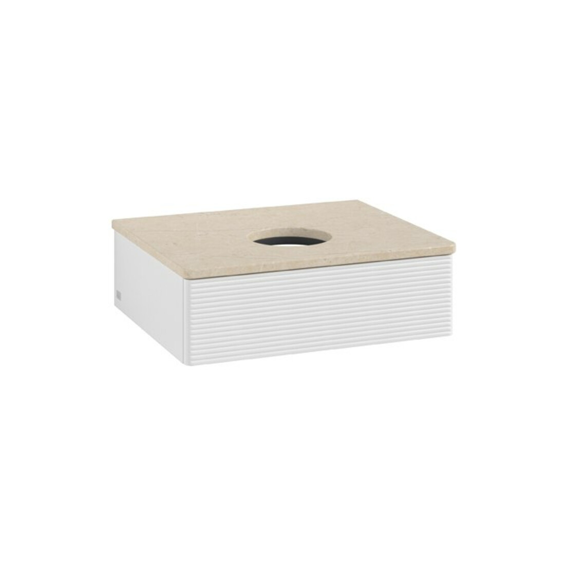 V&B Meuble sous-lavabo avec structure de façade Antao 60x19x50cm, WBP botti., blanc brillant Lac