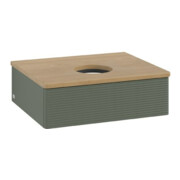 V&B Meuble sous lavabo avec structure de façade Antao 60x19x50cm, WBP chêne hon. Oa, lea gr. m Lac