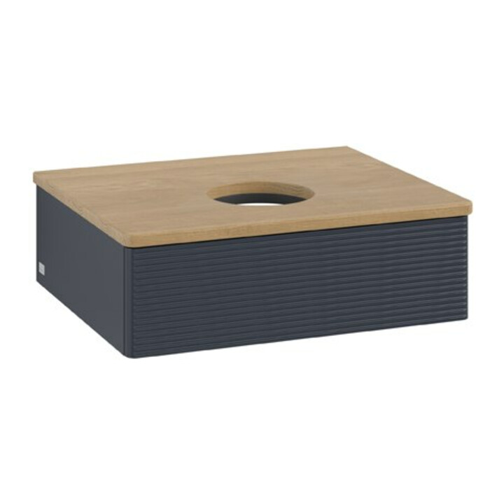 V&B Meuble sous-lavabo avec structure de façade Antao 60x19x50cm, WBP chêne hon. Oa, md bl. m Lac