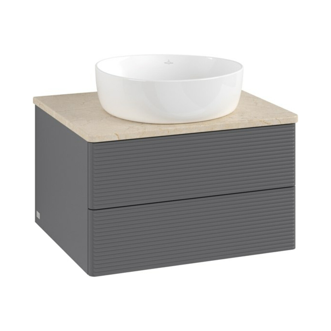 V&B Meuble sous-lavabo avec structure de façade Antao 60x36x50 cm, WBP botti., Anthracite m Lac
