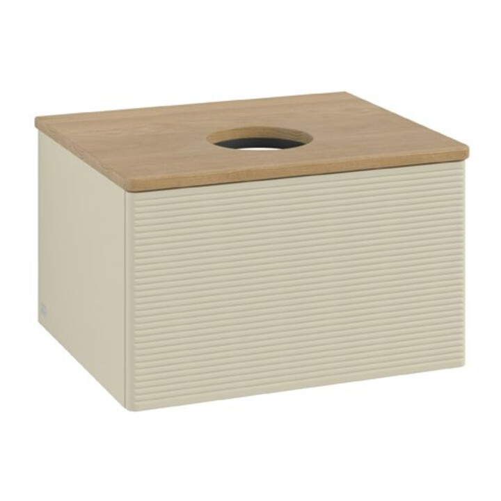 V&B Meuble sous-lavabo avec structure de façade Antao 60x36x50 cm, WBP chêne hon. Oa, si Gr m Lac