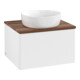 V&B Meuble sous-lavabo avec structure de façade Antao 60x36x50cm, couleur WBP blanc wal, blanc avec Lac