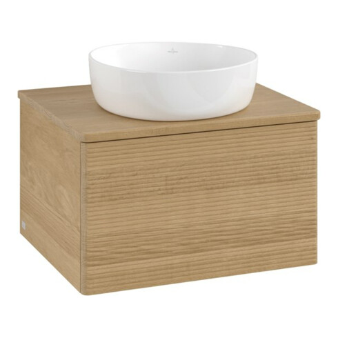 V&B Meuble sous lavabo avec structure de façade Antao 60x36x50cm, couleur WBP chêne miel Oa