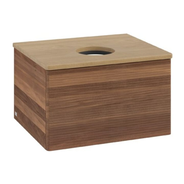 V&B Meuble sous-lavabo avec structure de façade Antao 60x36x50cm, couleur WBP hon. Oa, noyer