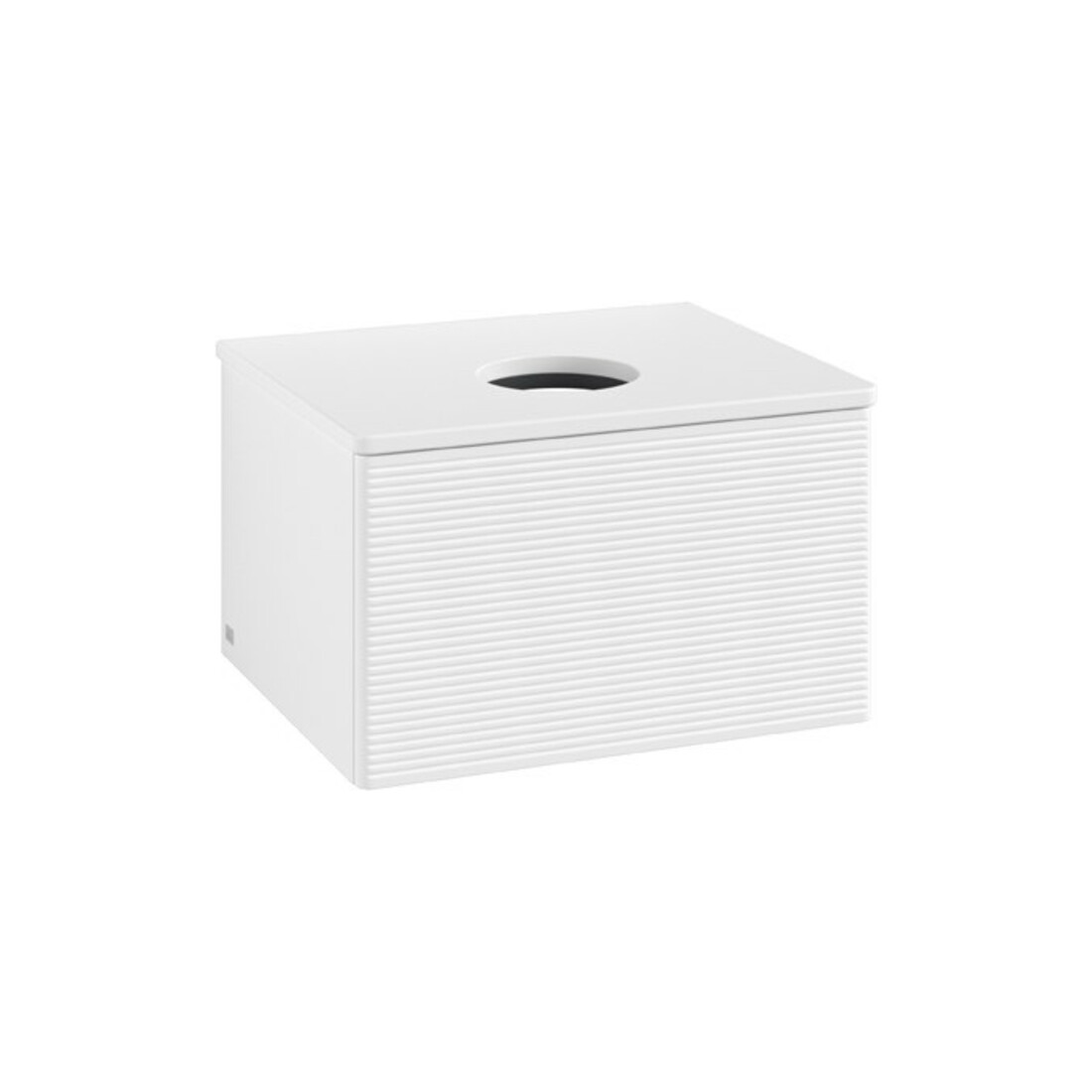 V&B Meuble sous-lavabo avec structure de façade Antao 60x36x50cm, couleur WBP Lac, blanc laqué