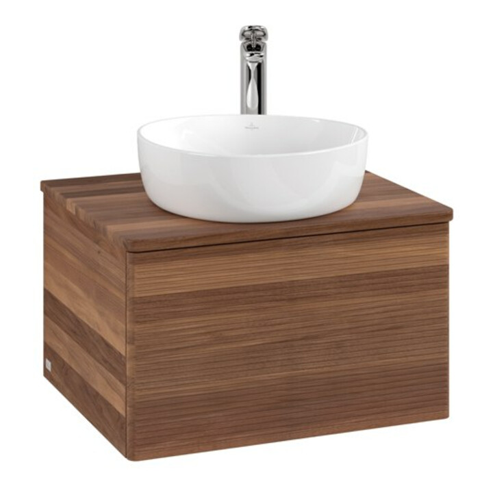 V&B Meuble sous lavabo avec structure de façade Antao 60x36x50cm, HL, couleur WBP bois blanc, bois blanc