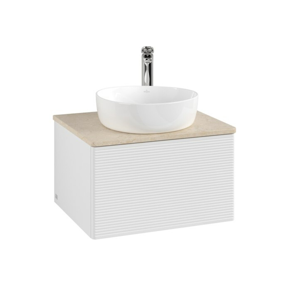 V&B Meuble sous lavabo avec structure de façade Antao 60x36x50cm, HL, WBP botti., blanc brillant Lac