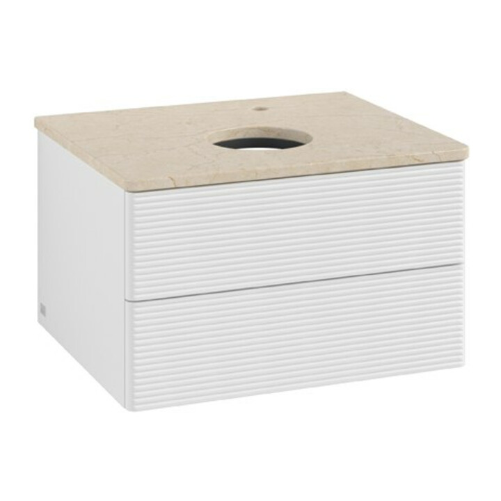 V&B Meuble sous lavabo avec structure de façade Antao 60x36x50cm, HL, WBP botti., blanc brillant Lac