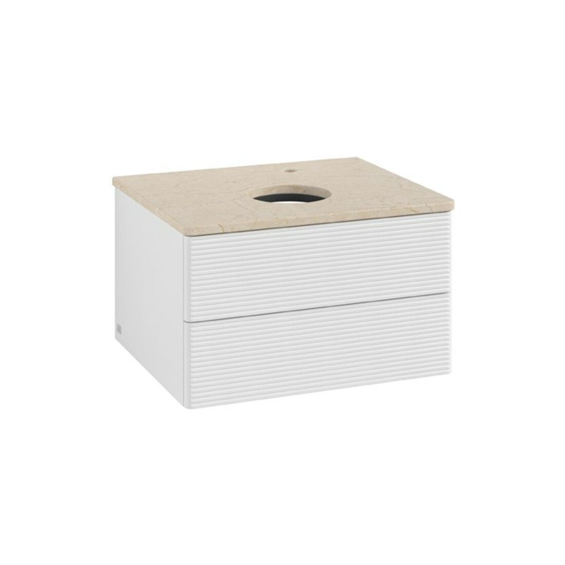 V&B Meuble sous lavabo avec structure de façade Antao 60x36x50cm, HL, WBP botti., blanc brillant Lac