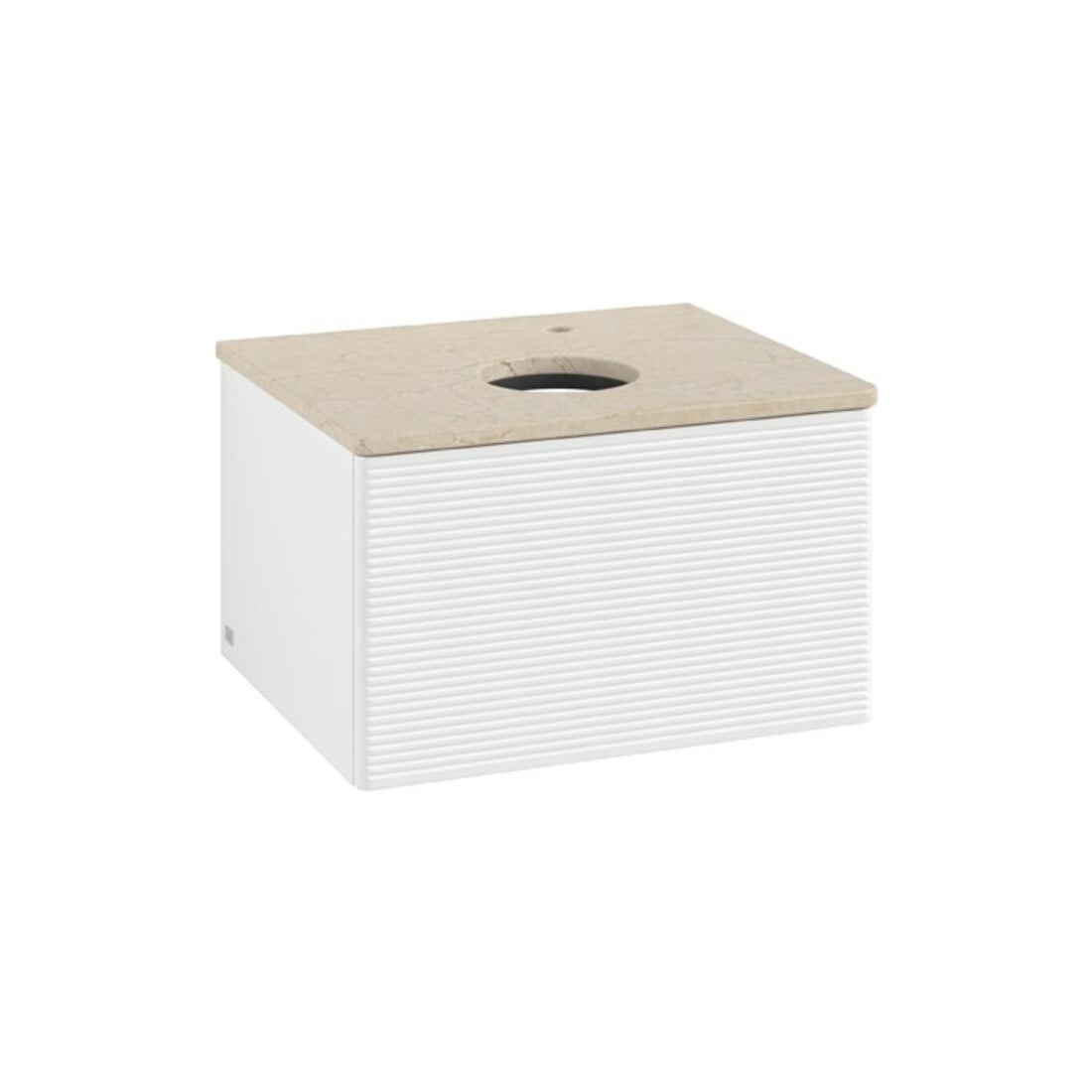 V&B Meuble sous lavabo avec structure de façade Antao 60x36x50cm, HL, WBP botti., blanc mat avec Lac