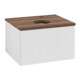 V&B Meuble sous-lavabo avec structure de façade Antao 60x36x50cm, HL, WBP chêne, blanc brillant Lac-3