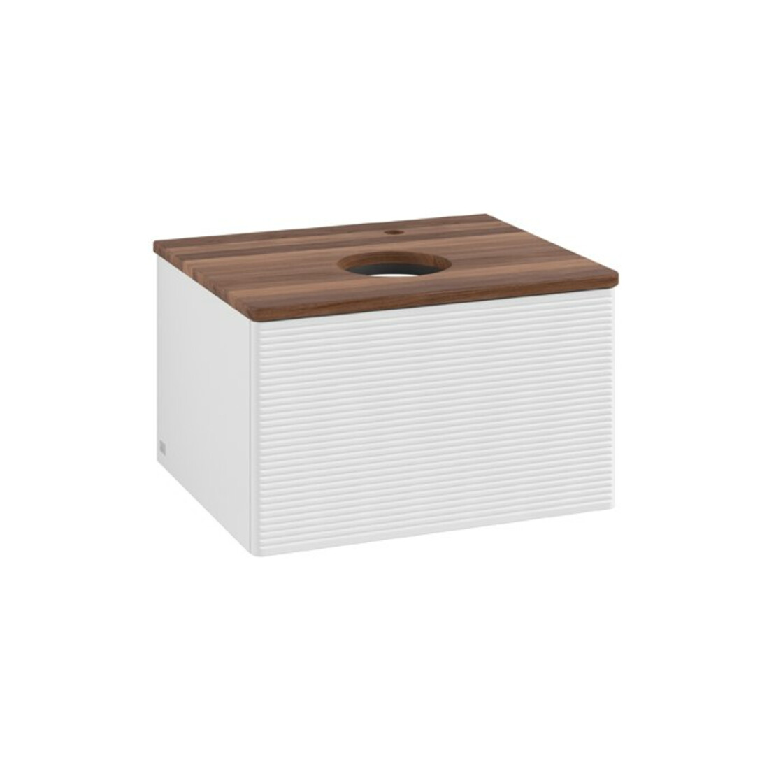V&B Meuble sous-lavabo avec structure de façade Antao 60x36x50cm, HL, WBP chêne, blanc brillant Lac