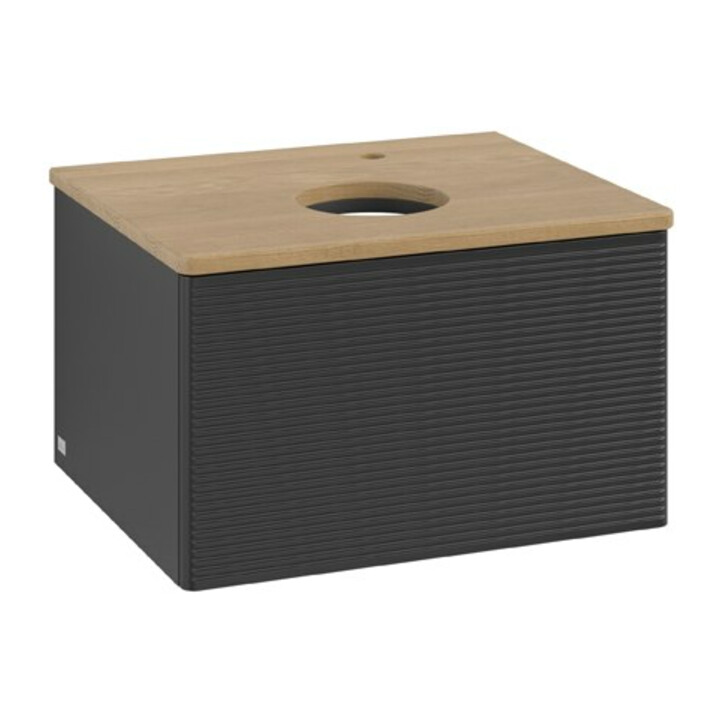 V&B Meuble sous lavabo avec structure de façade Antao 60x36x50cm, HL, WBP hon. Oa, bleu mat Lac