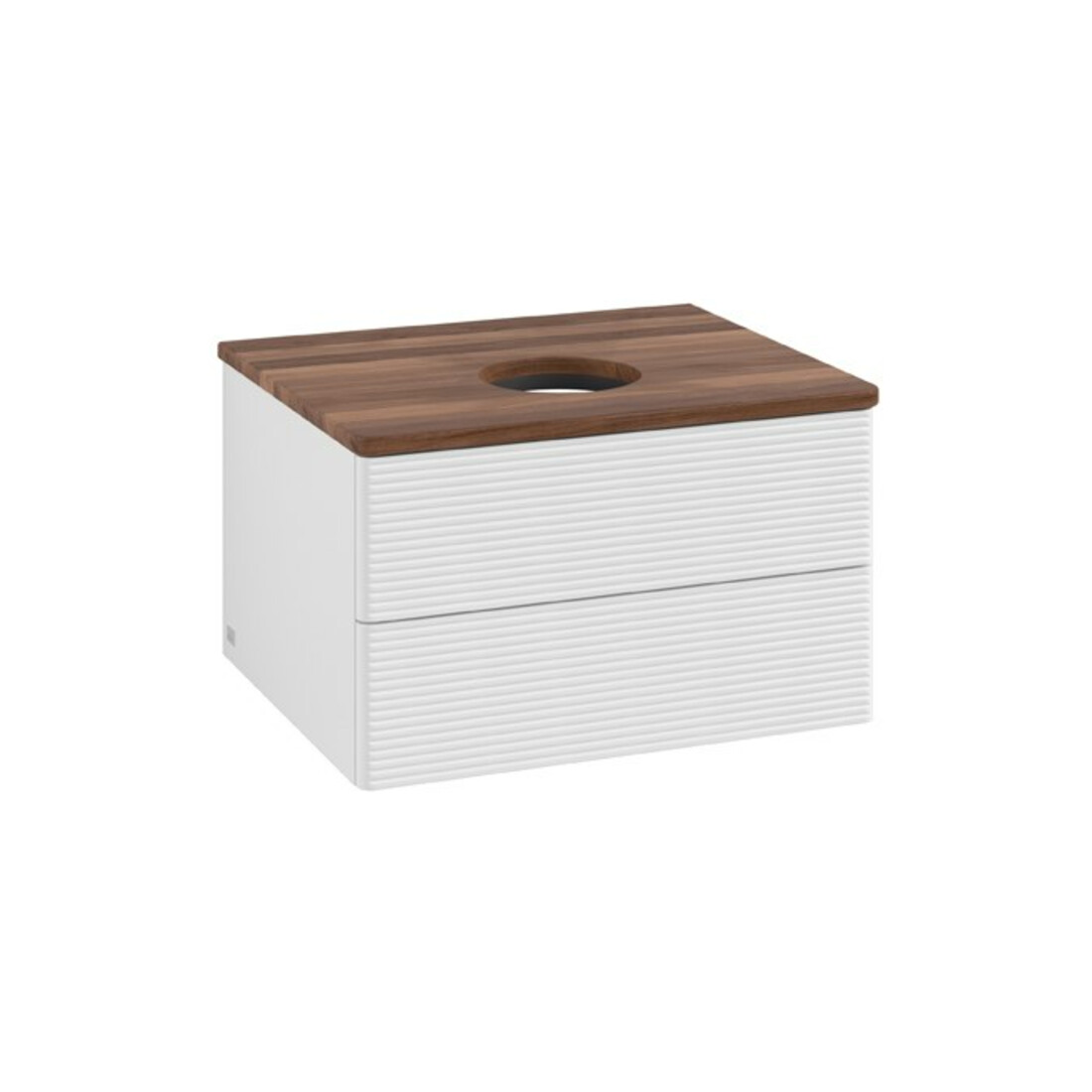 V&B Meuble sous lavabo avec structure de façade Antao 60x36x50cm, WBP blanc brillant
