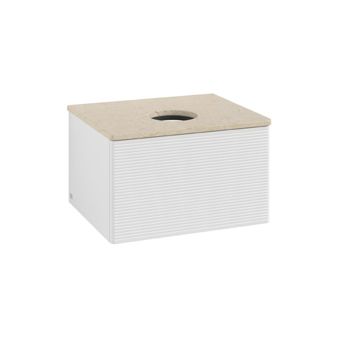 V&B Meuble sous lavabo avec structure de façade Antao 60x36x50cm, WBP botti., blanc brillant Lac