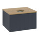 V&B Meuble sous-lavabo avec structure de façade Antao 60x36x50cm, WBP chêne hon. Oa, avec bleu mat Lac-1