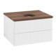 V&B Meuble sous lavabo avec structure de façade Antao 60x36x50cm, WBP couleur w. wal, blanc m Lac-1