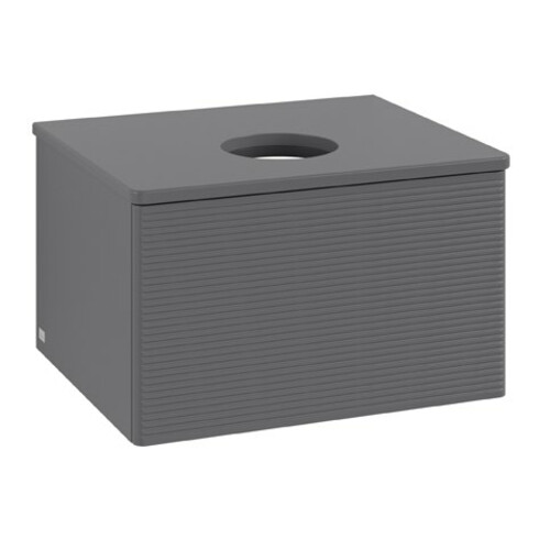 V&B Meuble sous lavabo avec structure de façade Antao 60x36x50cm, WBP Lac, Anthrac. m Lac