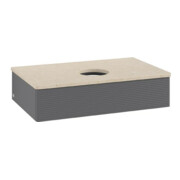 V&B Meuble sous lavabo avec structure de façade Antao 80x19x50 cm, WBP botti., anthracite mat laqué-3
