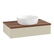 V&B Meuble sous lavabo avec structure de façade Antao 80x19x50 cm, WBP w. wal, si Gr m Lac