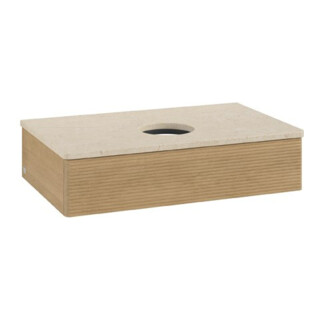 V&B Meuble sous lavabo avec structure de façade Antao 80x19x50cm, couleur WBP botti, chêne miel