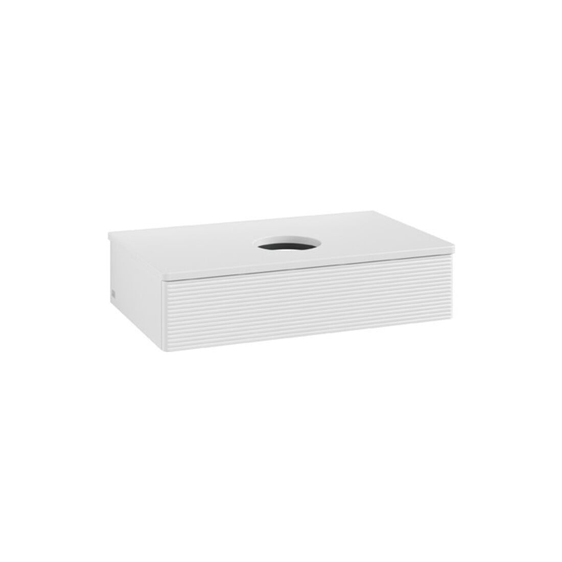 V&B Meuble sous lavabo avec structure de façade Antao 80x19x50cm, couleur WBP Lac, blanc brillant Lac