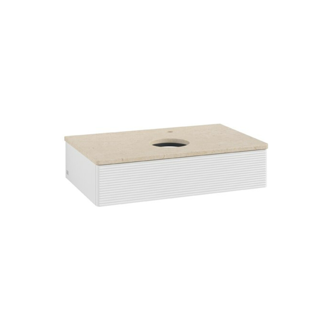 V&B Meuble sous lavabo avec structure de façade Antao 80x19x50cm, HL, WBP botti., blanc brillant Lac