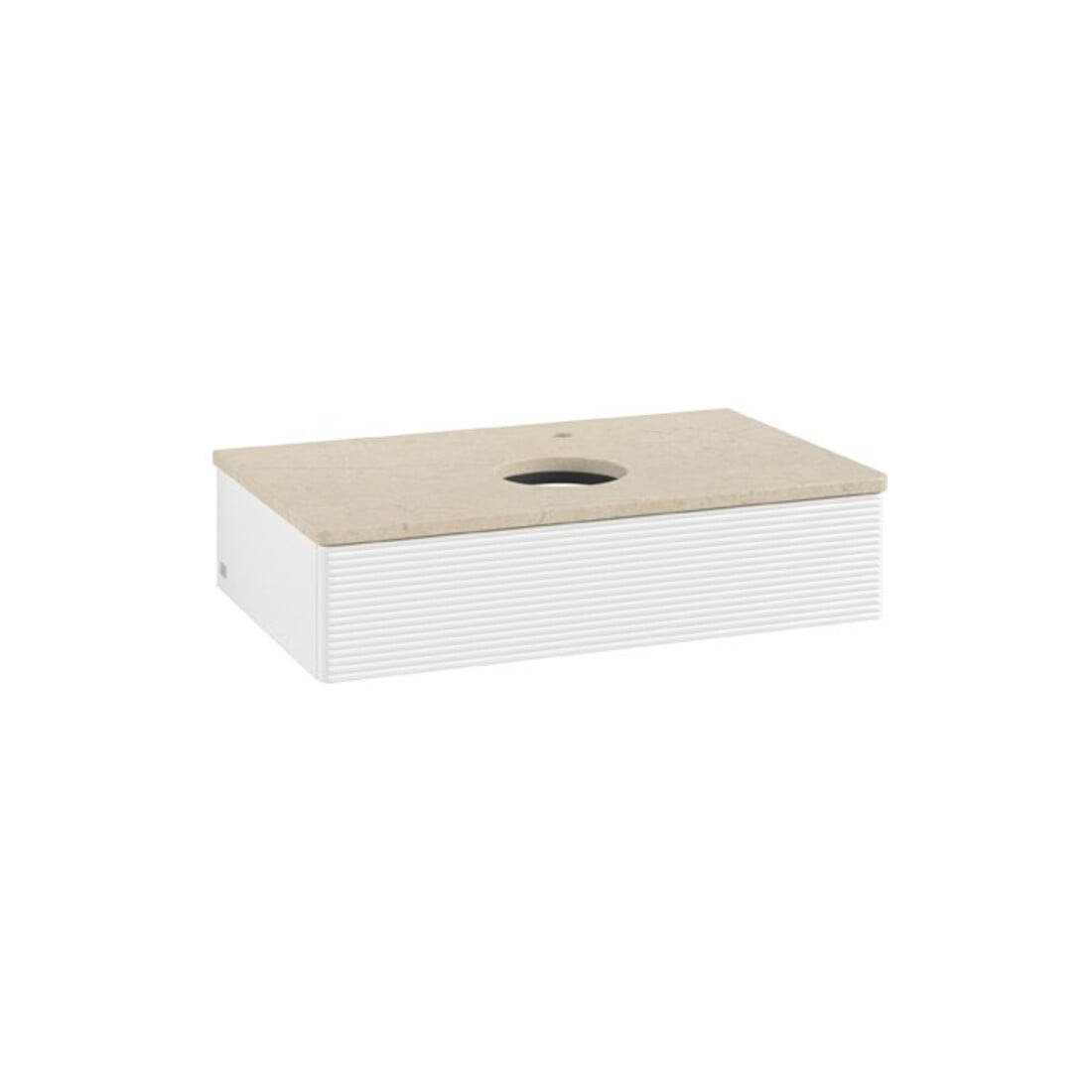V&B Meuble sous-lavabo avec structure de façade Antao 80x19x50cm, HL, WBP botti., blanc mat avec Lac