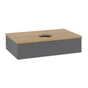 V&B Meuble sous-lavabo avec structure de façade Antao 80x19x50cm, HL, WBP hon. Oa, A m Lac-3