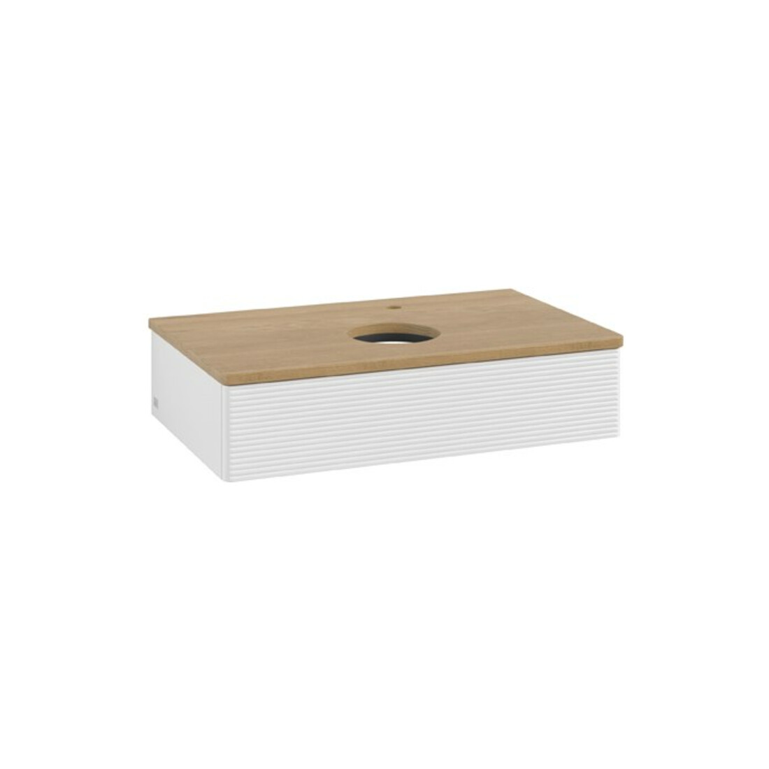 V&B Meuble sous lavabo avec structure de façade Antao 80x19x50cm, HL, WBP hon. Oa, blanc brillant Lac