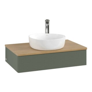 V&B Meuble sous lavabo avec structure de façade Antao 80x19x50cm, HL, WBP hon. Oa, le g. m Lac