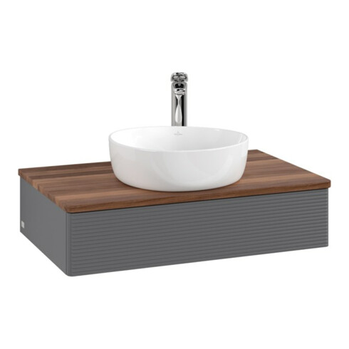 V&B Meuble sous lavabo avec structure de façade Antao 80x19x50cm, HL, WBP w wa, Anthrac. m Lac