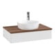 V&B Meuble sous-lavabo avec structure de façade Antao 80x19x50cm, HL, WBP w. wal, blanc brillant Lac