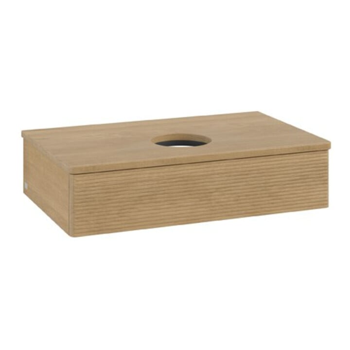 V&B Meuble sous lavabo avec structure de façade Antao 80x19x50cm, WBP couleur chêne miel