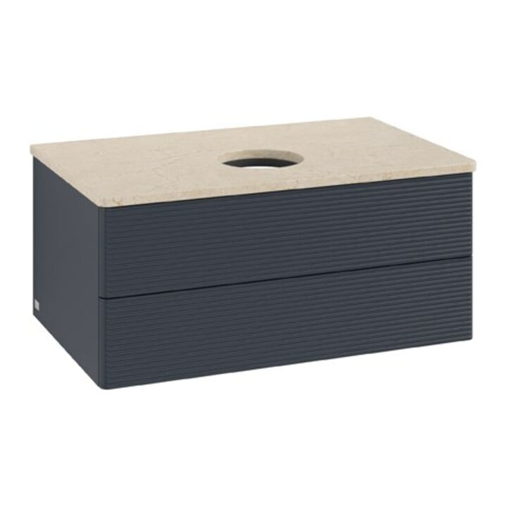 V&B Meuble sous-lavabo avec structure de façade Antao 80x36x50 cm, WBP botti., md bl. m Lac