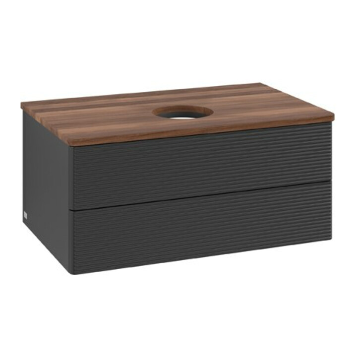 V&B Meuble sous-lavabo avec structure de façade Antao 80x36x50 cm, WBP couleur w. wal, bleu m Lac