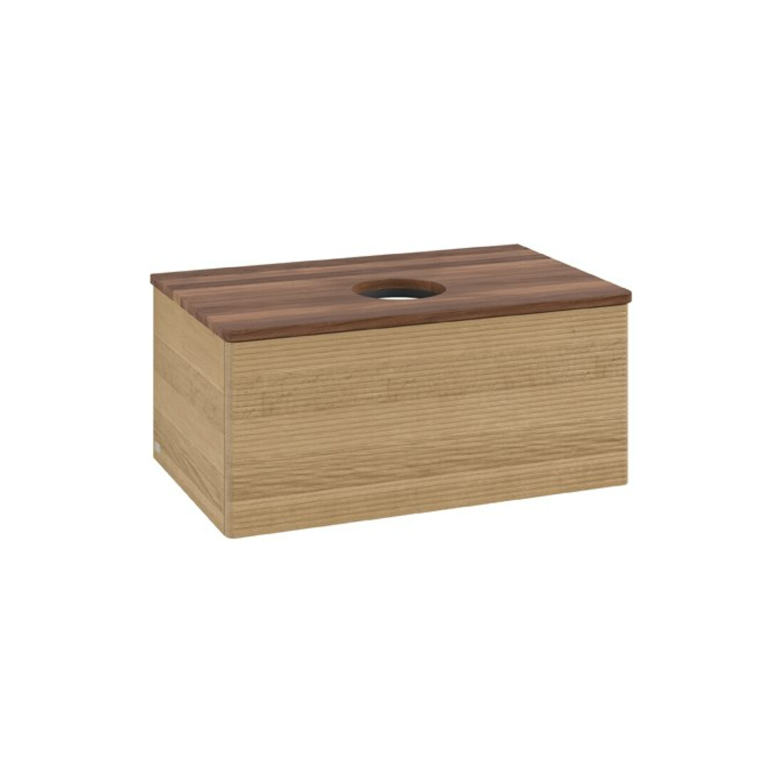 V&B Meuble sous lavabo avec structure de façade Antao 80x36x50cm, couleur WBP chêne miel