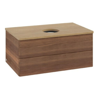 V&B Meuble sous-lavabo avec structure de façade Antao 80x36x50cm, couleur WBP hon. Oa, w. noyer