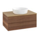 V&B Meuble sous-lavabo avec structure de façade Antao 80x36x50cm, couleur WBP hon. Oa, w. noyer-3