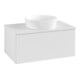 V&B Meuble sous lavabo avec structure de façade Antao 80x36x50cm, couleur WBP Lac, blanc brillant Lac-1