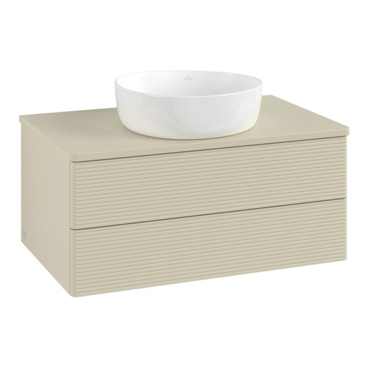 V&B Meuble sous lavabo avec structure de façade Antao 80x36x50cm, couleur WBP Lac, si Gr m Lac