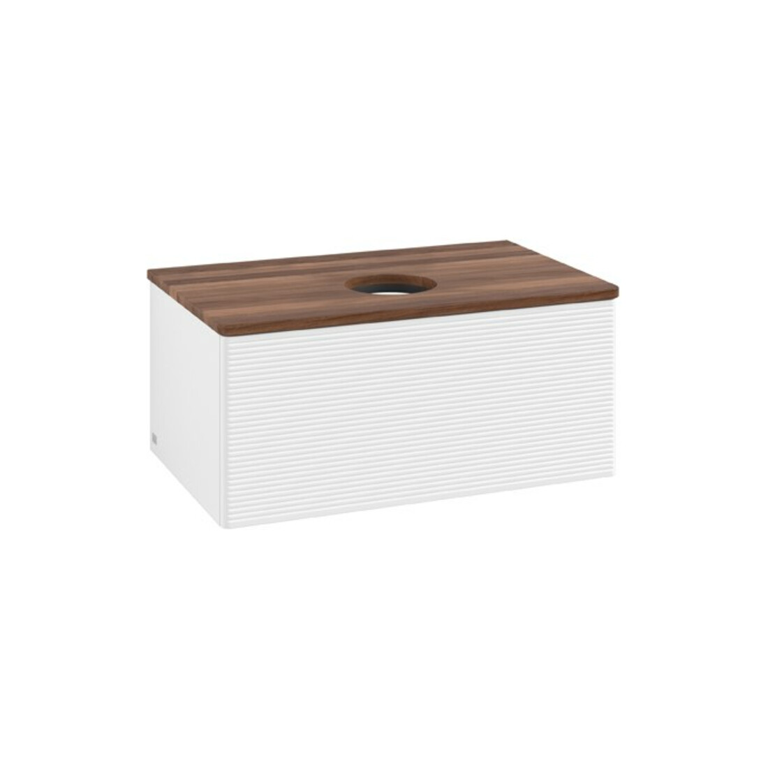 V&B Meuble sous-lavabo avec structure de façade Antao 80x36x50cm, couleur WBP w. wal, blanc m Lac