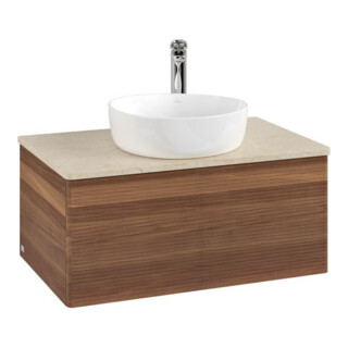 V&B Meuble sous lavabo avec structure de façade Antao 80x36x50cm, HL, couleur WBP botti., blanc wal