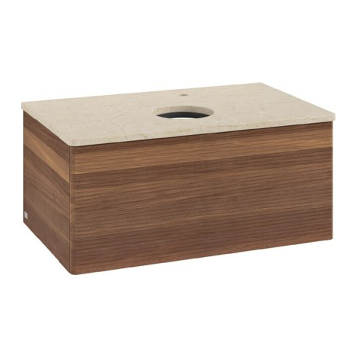 V&B Meuble sous lavabo avec structure de façade Antao 80x36x50cm, HL, couleur WBP botti., blanc wal