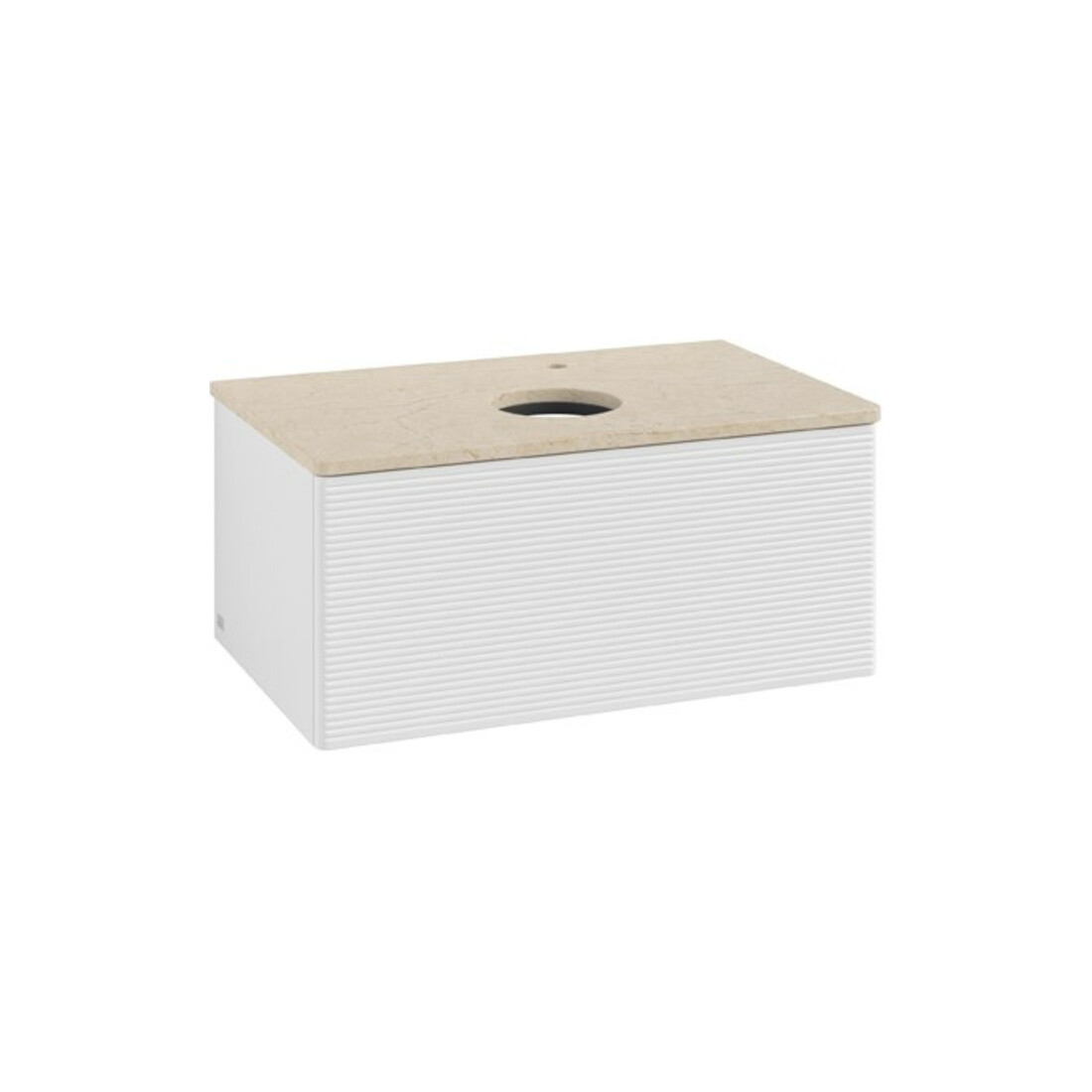 V&B Meuble sous lavabo avec structure de façade Antao 80x36x50cm, HL, WBP botti., blanc brillant Lac