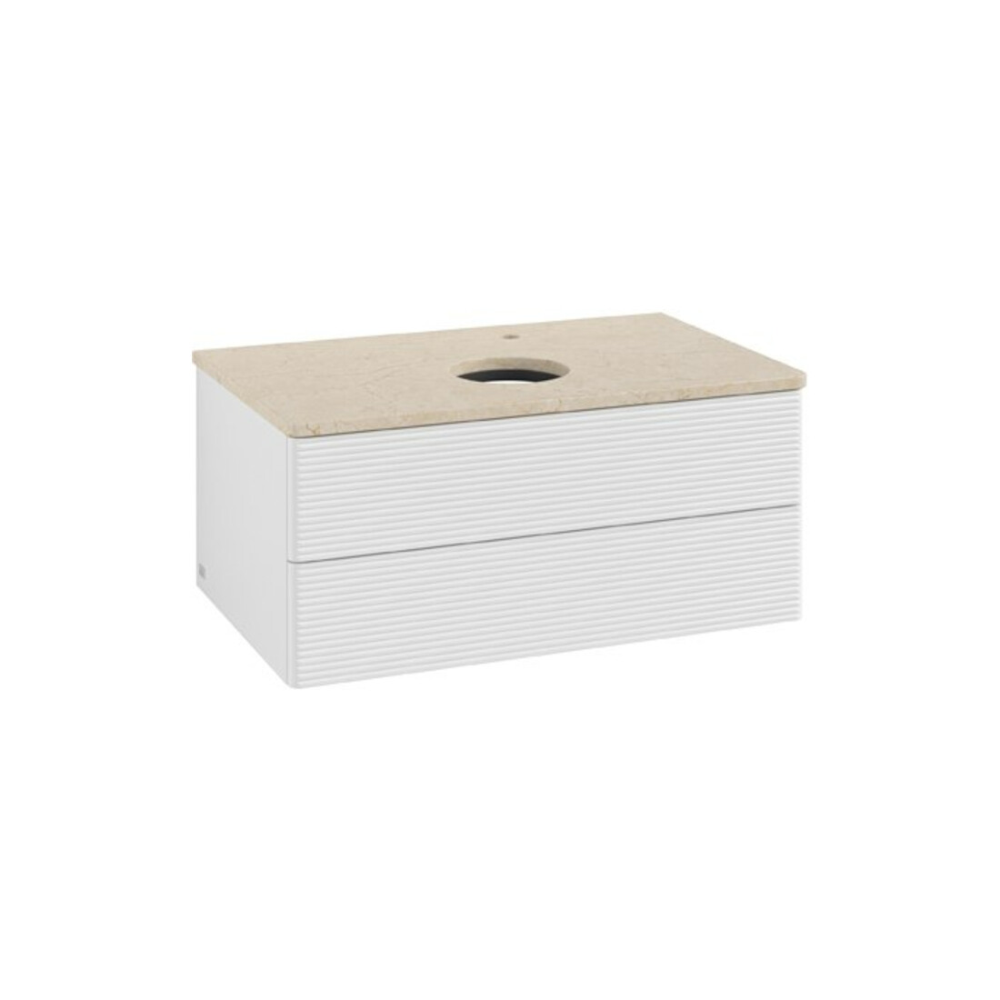 V&B Meuble sous lavabo avec structure de façade Antao 80x36x50cm, HL, WBP botti., blanc brillant Lac